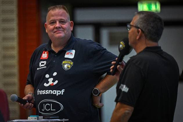 Deutschland: Handball 2. Bundesliga 2025 26, 06.09.2025 2. Spieltag - HSG Krefeld Niederrhein vs Die Eulen Ludwigshafen - Sporthalle Glockenspitz (Krefeld), AndrÃ Schicks Andre Schicks (HSG Krefeld Niederrhein, Geschäftsführer) Copyright: xMarkusxVerwimpx