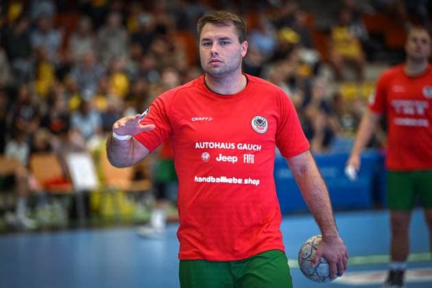 Deutschland: Handball 2. Bundesliga 2025 26, 06.09.2025 2. Spieltag - HSG Krefeld Niederrhein vs Die Eulen Ludwigshafen - Sporthalle Glockenspitz (Krefeld), Kian Schwarzer (Die Eulen Ludwigshafen, 22) Copyright: xMarkusxVerwimpx