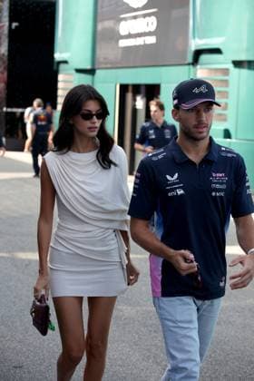 Formula 1 of Italia French driver Pierre Gasly of BWT Alpine F1 Team with his girlfriend Francisca Kika Cerqueira Gomes are seen ahead of the Formula 1 Pirelli Gran Premio d?Italia 2025 at the Autodromo Nazionale di Monza in Monza, Italia, September 07 2025. Monza Italia Copyright: xMatrixxImagesx xHasanxBraticx 