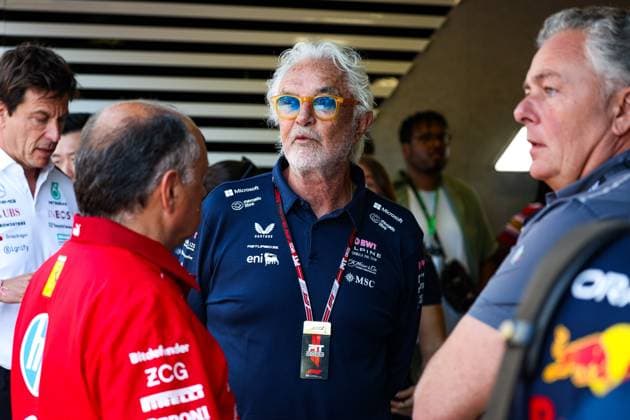 F1 - ITALIAN GRAND PRIX 2025 VASSEUR FrÃ dÃ ric (fra), Team Principal & General Manager of the Scuderia Ferrari, BRIATORE Flavio (ita), Alpine F1 Team, portrait during the 2025 Formula 1 Pirelli Grand Premio d™Italia, 2025 Italian Grand Prix, 16th round of the 2025 FIA Formula One World Championship, WM, Weltmeisterschaft from September 5 to 7, 2025 on the Autodromo Nazionale Monza, in Monza, Italy - MonzaItaly  Copyright: xFLORENTxGOODENx