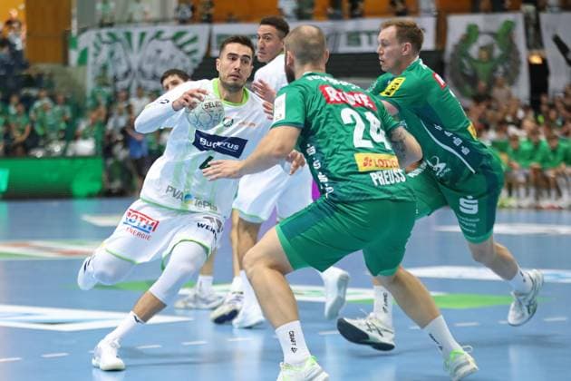 DAIKIN HBL: SC DHfK Leipzig vs. HSG Wetzlar, 07.09.25 Filip Vistorop (4, HSG Wetzlar). Handball, DAIKIN HBL, 1. Bundesliga, Saison 2025 2026, 3. Spieltag: SC DHfK Leipzig vs. HSG Wetzlar am 07.09.25 in der Quarterback Immobilien Arena Leipzig. Copyright: xBEAUTIFULxSPORTS JanxKaeferx