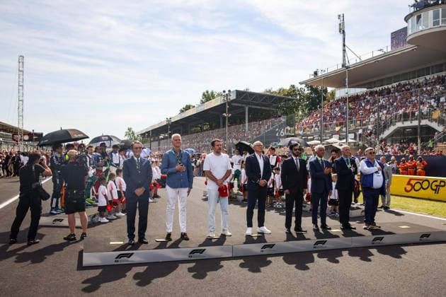 F1 - ITALIAN GRAND PRIX 2025 DOMENICALI Stefano (ita), Chairman and CEO Formula One Group FOG, portrait, BEN SULAYEM Mohammed (uae), President of the FIA, portrait during the 2025 Formula 1 Pirelli Grand Premio d™Italia, 2025 Italian Grand Prix, 16th round of the 2025 FIA Formula One World Championship, WM, Weltmeisterschaft from September 5 to 7, 2025 on the Autodromo Nazionale Monza, in Monza, Italy - MonzaItaly  Copyright: xXavixBonillax