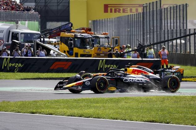 MONZA - Max Verstappen (Red Bull Racing) next to the track at the Monza circuit during the start of the Italian Grand Prix. ANP SEM VAN DER WAL xVIxANPxSportx xxANPxIVx 535278081 originalFilename: 535278081.jpg