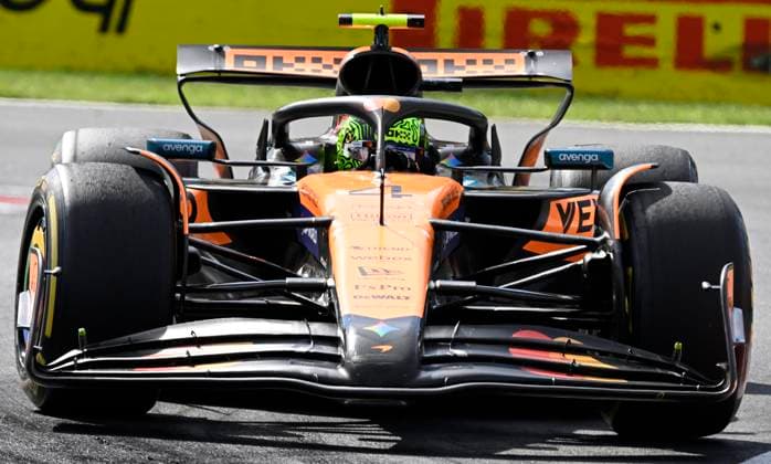 September 7, 2025, Monza, Italy: McLaren driver Lando Norris of Britain steers his car during the Formula One Grand Prix of Italy, in Monza, Italy, 7 September 2025. ANSA DANIEL DAL ZENNARO. Italy Formula One  - ZUMAa110 20250907_zaf_a110_036 Copyright: xDanielxDalxZennarox