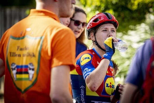 LICHTENVOORDE - Cyclist Ellen van Dijk after the final stage of the Simac Ladies Tour. The Lidl-Trek rider will retire from professional cycling after this season. ANP WOUTER DE WILDE xVIxANPxSportx xxANPxIVx 535282592 originalFilename: 535282592.jpg