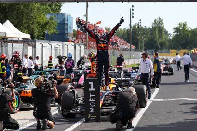 Winner, Sieger, Max Verstappen (Oracle Red Bull Racing 1), Rennen, Grosser Preis von Italien, Motorsport, Herren, Formel 1, 07.09.2025 Monza Lombardei Italien