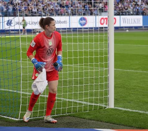 Stina Johannes (VfL Wolfsburg) Fussball, GER, Frauen, Damen, Flyeralarm Frauen Bundesliga, Saison 2025 2026, Volksparkstadion, 1.Spieltag Hamburger SV gegen VfL Wolfsburg