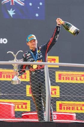 Winner, Sieger, Max Verstappen (Oracle Red Bull Racing 1) auf dem Podium, Rennen, Grosser Preis von Italien, Motorsport, Herren, Formel 1, 07.09.2025 Monza Lombardei Italien