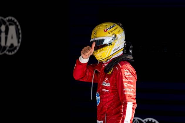 Lewis Hamilton (Scuderia Ferrari HP F1 Team, Großbritannien, 44), ITA, Formel 1 Weltmeisterschaft, Grand Prix von Italian, Autodromo Nazionale Monza, Race Day, Podium, Saison 2025, 07.09.2025 ITA, Formel 1 Weltmeisterschaft, Grand Prix von Italian, Autodromo Nazionale Monza, Race Day, Podium, Saison 2025, 07.09.2025 Monza Copyright: xEibner-Pressefoto MarcelxFischerx EP_MFI