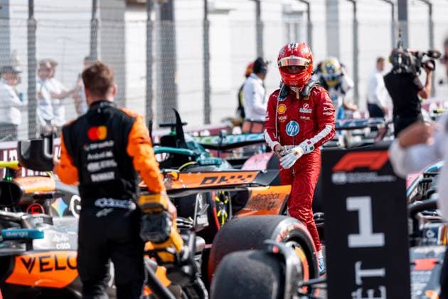 Charles Leclerc (Scuderia Ferrari HP F1 Team, Monaco, 16) , ITA, Formel 1 Weltmeisterschaft, Grand Prix von Italian, Autodromo Nazionale Monza, Race Day, Podium, Saison 2025, 07.09.2025 ITA, Formel 1 Weltmeisterschaft, Grand Prix von Italian, Autodromo Nazionale Monza, Race Day, Podium, Saison 2025, 07.09.2025 Monza Copyright: xEibner-Pressefoto MarcelxFischerx EP_MFI