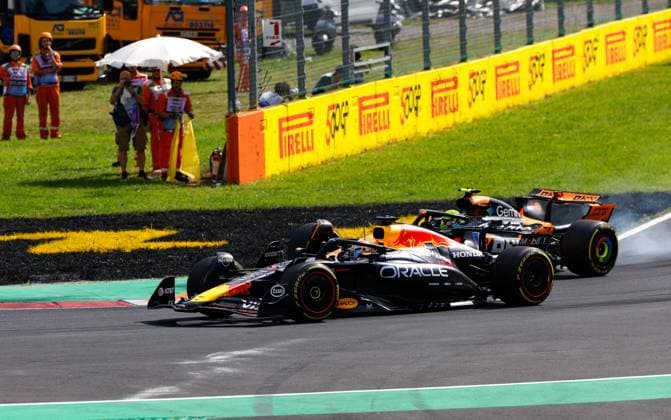 1 Max Verstappen (NLD, Oracle Red Bull Racing), 4 Lando Norris (GBR, McLaren F1 Team), F1 Grand Prix of Italy at Autodromo Nazionale Monza on September 7, 2025 in Monza, Italy. (Photo by HOCH ZWEI) Monza Italy