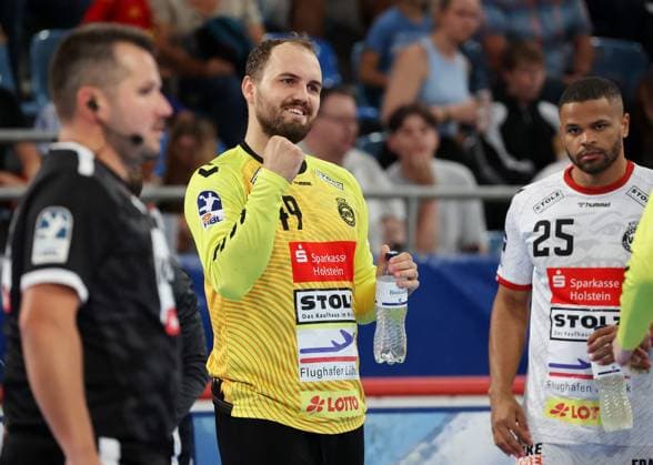 07.09.2025, Deutschland, Bietigheim, Handball 2. Bundesliga, SG BBM Bietigheim vs. VfL Lübeck-Schwartau, Nils Conrad (VfL)