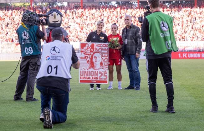 Fußball, Frauen, Saison 2025 2026, Google Pixel Frauen-Bundesliga (1. Spieltag), 1. FC Union Berlin - 1. FC Nürnberg, v. l. , 07.09. 2025, Copyright: xMatthiasxKochx