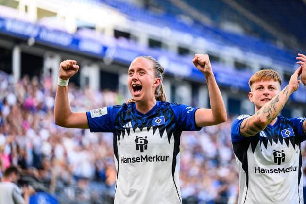Fußball I Frauen I Saison 2025-2026 I Bundesliga I 1. Spieltag I Hamburger SV - VfL Wolfsburg I 07.09.2025 Victoria Schulz (19, Hamburger SV) Hamburg Volksparkstadion Hamburg Deutschland Copyright: xLobecax xHenningxRohlfsx