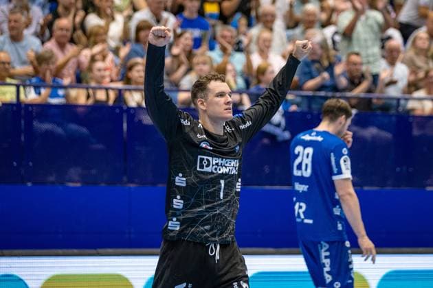 07.09.2025, xkwix, Handball, 1. Handball-Bundesliga, DAIKIN HBL 2025 26, TBV Lemgo Lippe - VfL Gummersbach, PHOENIX CONTACT Arena: Constantin Möstl (TVB Lemgo Lippe 1) NRW Deutschland