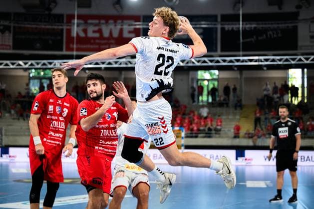 Bietigheim: HBL - 25 26 - SG BBM Bietigheim - VfL Luebeck-Schwartau Magnus Holpert (VfL Luebeck-Schwartau) Bietigheim-Bissingen Egetrans Arena Baden-Württemberg Deutschland