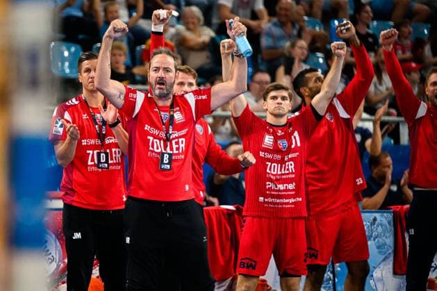 Bietigheim: HBL - 25 26 - SG BBM Bietigheim - VfL Luebeck-Schwartau Trainer Iker Romero (Bietigheim), Jubel Freude Emotion Bietigheim-Bissingen Egetrans Arena Baden-Württemberg Deutschland