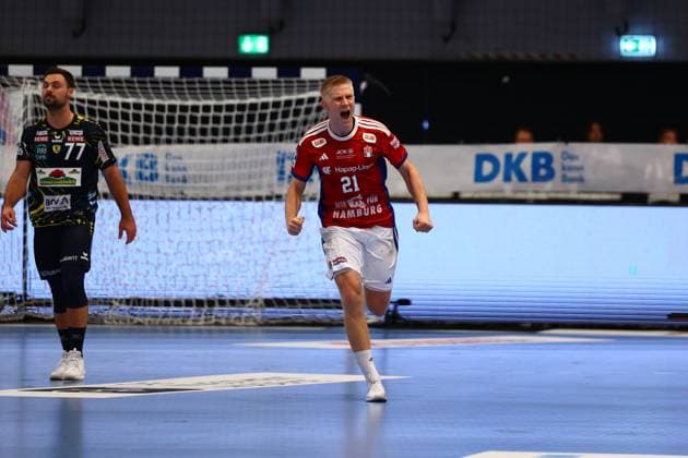 Handball I Herren I Saison 2025 2026 I Bundesliga I 3. Spieltag I HSV Hamburg -Rhein-Neckar Löwen I 07.09.2025 Frederik Bo Andersen (21, HSV Hamburg) Hamburg Alsterdorfer Sporthalle Hamburg Deutschland Copyright: xLobeca RalfxHomburgx