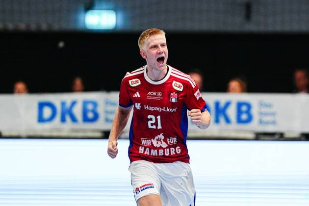 Torjubel Frederik Bo Andersen (Handball Verein Hamburg, 21) GER, Handball Sport Verein Hamburg vs. Rhein-Neckar Loewen, Handball, 1. Bundesliga, Spieltag 3, Saison 2025 2026, 07.09.2025 GER, Handball Sport Verein Hamburg vs. Rhein-Neckar Loewen, Handball, 1. Bundesliga, Spieltag 3, Saison 2025 2026, 07.09.2025 Hamburg Copyright: xEibner-Pressefoto MarcelxvonxFehrnx EP_MFN
