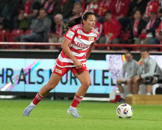 07.09.2025 - Fussball - Saison 2025 2026 - 1. Google Pixel Frauen Bundesliga - 1. Spieltag: 1. FC Union Berlin Frauen FCU - 1. FC Nürnberg Frauen FCN ( Club Clubfrauen) - ChPr - xchxprx - Athanasia Moraitou ( 77, 1. FC Union Berlin )