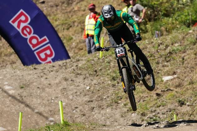 07 09 2025, ChampÃ ry, ChampÃ ry 2025 UCI Mountain Bike World Championships, Rory Kirk (RSA) during the Men s Downhill Final ChampÃ ry Grand Paradis Valais Switzerland Copyright: xJustPictures.ch FrancescoxMinghettix jp-en-FrMi-MNG_6063