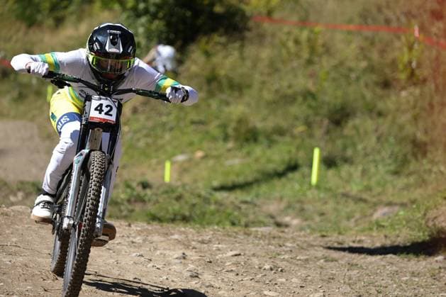 07 09 2025, ChampÃ ry, ChampÃ ry 2025 UCI Mountain Bike World Championships, Oliver Davis (AUS) during the Men s Downhill Final ChampÃ ry Grand Paradis Valais Switzerland Copyright: xJustPictures.ch FrancescoxMinghettix jp-en-FrMi-MNG_6546