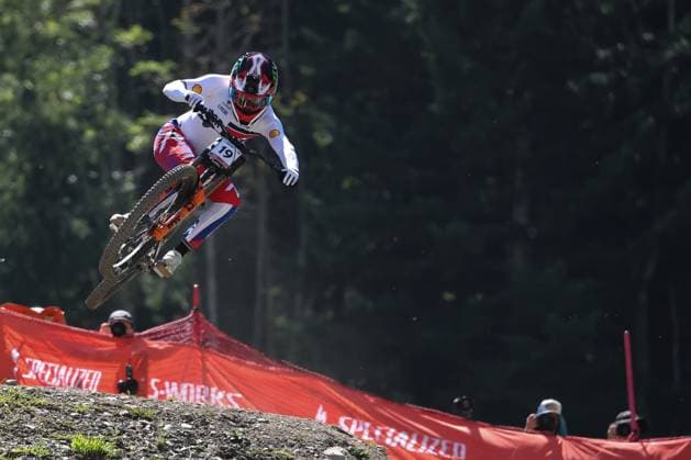 07 09 2025, ChampÃ ry, ChampÃ ry 2025 UCI Mountain Bike World Championships, Danny Hart (GBR) during the Men s Downhill Final ChampÃ ry Grand Paradis Valais Switzerland Copyright: xJustPictures.ch FrancescoxMinghettix jp-en-FrMi-MNG_7017