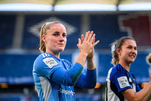Fußball I Frauen I Saison 2025-2026 I Bundesliga I 1. Spieltag I Hamburger SV - VfL Wolfsburg I 07.09.2025 Laura Sieger (18, Hamburger SV) Hamburg Volksparkstadion Hamburg Deutschland Copyright: xLobecax xHenningxRohlfsx