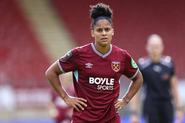 Tottenham Hotspur v West Ham United 07 September 2025, London - Women s Super League - Tottenham Hotspur v West Ham United - Shekiera Martinez of West Ham United - Photo: Jacques Feeney Offside. London UK Copyright: xJacquesxFeeneyx xOffsidexOffside
