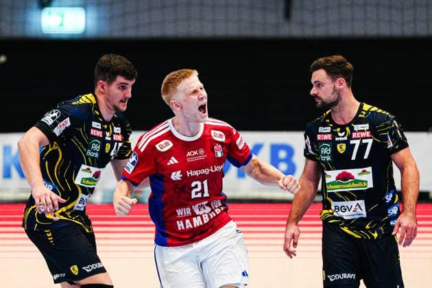 Torjubel Frederik Bo Andersen (Handball Verein Hamburg, 21) GER, Handball Sport Verein Hamburg vs. Rhein-Neckar Loewen, Handball, 1. Bundesliga, Spieltag 3, Saison 2025 2026, 07.09.2025 GER, Handball Sport Verein Hamburg vs. Rhein-Neckar Loewen, Handball, 1. Bundesliga, Spieltag 3, Saison 2025 2026, 07.09.2025 Hamburg Copyright: xEibner-Pressefoto MarcelxvonxFehrnx EP_MFN