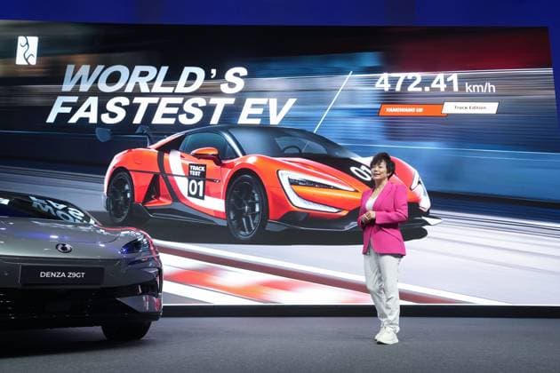 Stella Li, Senior Vicepresident BYD during the BYD Brand Night during the IAA Mobility 2025 at Wappenhalle Munich in Munchen, Germany - Monday, September 8, 2025 - News -  Copyright: xMassimoxPaolone LaPressex
