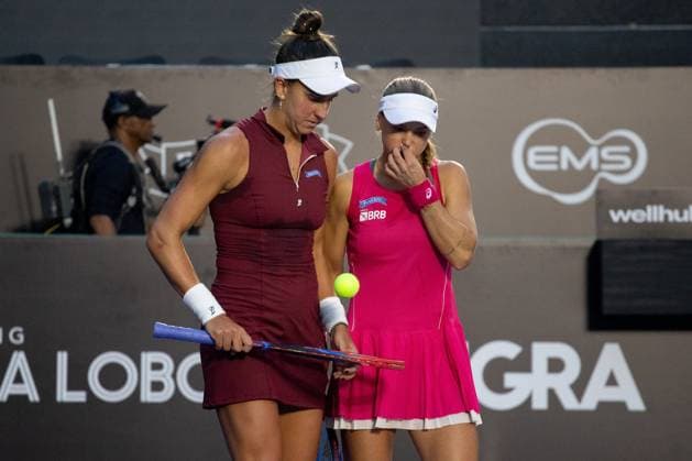 WTA, Tennis Damen 250 SP OPEN SaO PAULO, SP - 08.09.2025: WTA 250 SP OPEN - Marking the return of the professional women& 39;s tennis circuit to the capital of Sao Paulo after 25 years, the SP Open, WTA 250 of Sao Paulo, takes place from September 6th to 14th at Parque Villa Lobos. In the photo, Laura PIgossi and Ingrid Martins in a Brazilian doubles match against Bia Haddad Maia and Ana Candiotto on Monday night (08). (Photo: Rodilei Morais Fotoarena) x2803456x  RodileixMorais