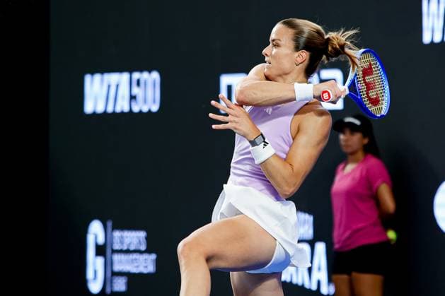 WTA, Tennis Damen GUADALAJARA 250 OPEN WTA GUADALAJARA 250 OPEN SAKKARI VS JACQUEMOT 08092025 GUADALAJARA, JALISCO. Action photo of Maria Sakkari of Greece, during day 1 the WTA Guadalajara 250 Open, held at the Centro Panamericano de Tenis of Guadalajara, Jalisco, Mexico. Foto de accion de Maria Sakkari de Grecia, durante el dia 1 del WTA Guadalajara 250 Open, celebrado en el Centro Panamericano de Tenis de Guadalajara, Jalisco, Mexico PHOTO BY IMAGENSHOP AGENCIA FOTOGRAFICA GUADALAJARA JALISCO MEXICO Copyright: xIMAGENSHOPxAGENCIAxFOTOGRAFICAx