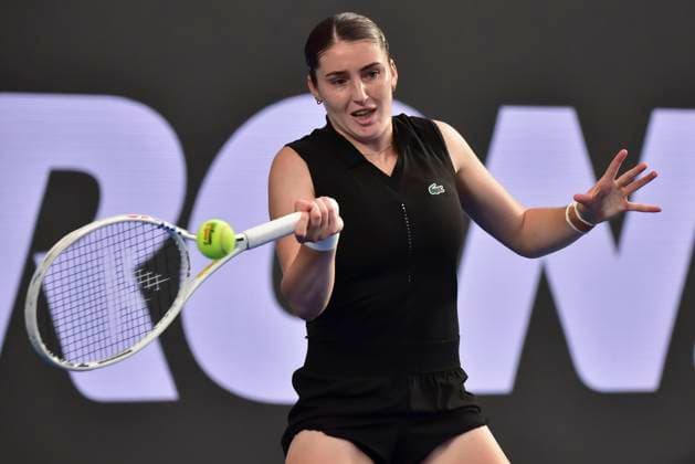 WTA, Tennis Damen GUADALAJARA 250 OPEN WTA GUADALAJARA 250 OPEN SAKKARI VS JACQUEMOT 08092025 GUADALAJARA, JALISCO. Action photo of Elsa Jacquemot of France, during day 1 the WTA Guadalajara 250 Open, held at the Centro Panamericano de Tenis of Guadalajara, Jalisco, Mexico. Foto de accion de Elsa Jacquemot de Francia, durante el dia 1 del WTA Guadalajara 250 Open, celebrado en el Centro Panamericano de Tenis de Guadalajara, Jalisco, Mexico PHOTO BY IMAGENSHOP AGENCIA FOTOGRAFICA GUADALAJARA JALISCO MEXICO Copyright: xIMAGENSHOPxAGENCIAxFOTOGRAFICAx