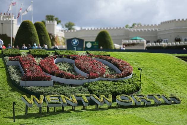 9th September 2025; Wentworth Club, London, England; The BMW PGA, Golf Herren Championship Golf Practice Day 1; A general view of the 1st green  HenningxvonxJagow