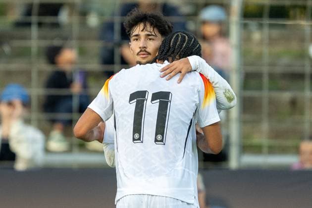 Tor zum 2:0 durch Brunner, Paris (Deutschland U20, 11), mit Ulrich, Laurin (Deutschland U20, 08), GER, Deutschland vs. Italien, Fussball, U20 Elite League, 2. Spieltag, Spielzeit 2025 2026, 09.09.2025, Eibner-Pressefoto Sascha Walther GER, Deutschland vs. Italien, Fussball, U20 Elite League, 2. Spieltag, Spielzeit 2025 2026, 09.09.2025 Reutlingen Copyright: xEibner-Pressefotox EP_SWA