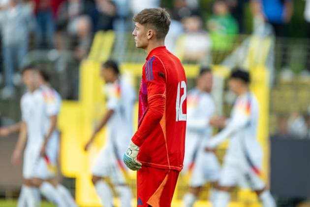 Seghetti, Jacopo (Italien U20, 12) ist enttäuscht enttaeuscht, unzufrieden nach Tor zum 2:0 durch Brunner, Paris (Deutschland U20, 11), GER, Deutschland vs. Italien, Fussball, U20 Elite League, 2. Spieltag, Spielzeit 2025 2026, 09.09.2025, Eibner-Pressefoto Sascha Walther GER, Deutschland vs. Italien, Fussball, U20 Elite League, 2. Spieltag, Spielzeit 2025 2026, 09.09.2025 Reutlingen Copyright: xEibner-Pressefotox EP_SWA