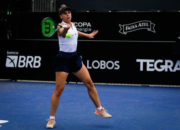 WTA, Tennis Damen 250 SP OPEN SaO PAULO, SP - 09.09.2025: WTA 250 SP OPEN - The first edition of the SP Open, a WTA 250 series tournament played on hard courts, will take place at Villa-Lobos Park, in the west zone of Sao Paulo. The event marks Sao Paulo& 39;s return to the official WTA calendar after 25 years and is the largest women& 39;s tournament in Brazil since 2016. In addition to the sporting competitions with 32 players in the singles and 16 doubles. In the photo, tennis player Luiza Fullana (BRA) during a SP Open match against tennis player Renata Zarazua (MEX), this Tuesday (09). (Photo: Aloisio Mauricio Fotoarena) x2803637x  AloisioxMauricio