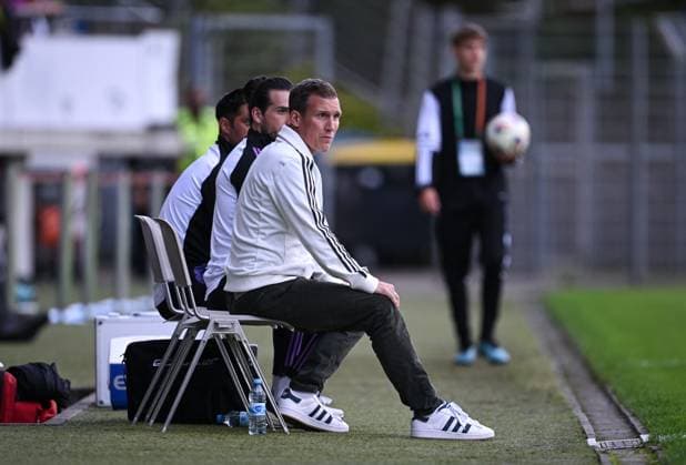 Fussball U 20 Test -Laenderspiel in Reutlingen 09.09.2025 Deutschland - Italien Trainer Hannes Wolf (Deutschland)