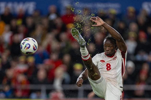 Football - International Friendly, Länderspiel, Nationalmannschaft - Wales v Canada SWANSEA, WALES - Tuesday, September 9, 2025: Canada s IsmaÃ«l Kenneth Jordan KonÃ during an International Friendly match between Wales and Canada at the Swansea City Stadium. (Photo by David Rawcliffe Propaganda) SWANSEA Swansea City Stadium SWANSEA WALES  Copyright: xDavidxRawcliffex P2025-09-09-Wales_Canada-27