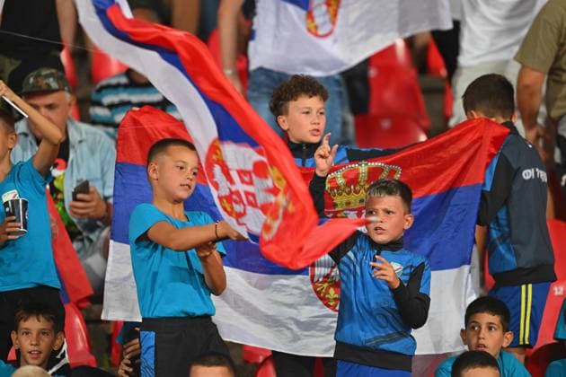SERBIA vs ENGLAND SUPPORTERS football Serbia vs England FIFA World Cup, WM, Weltmeisterschaft, Fussball qualification match at Rajko Mitic stadium, Belgrade 09.09.2025 Foto: FOOTBALL, SERBIA, ENGLAND, FIFA WORLD CUP QUALIFICATIONS MATCH Beograd Rajko Mitic stadium Serbia Copyright: xMarkoxMetlas xMNxPressx