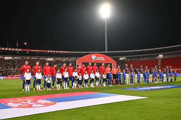 SERBIA vs ENGLAND TEAMS football Serbia vs England FIFA World Cup, WM, Weltmeisterschaft, Fussball qualification match at Rajko Mitic stadium, Belgrade 09.09.2025 Foto: FOOTBALL, SERBIA, ENGLAND, FIFA WORLD CUP QUALIFICATIONS MATCH Beograd Rajko Mitic stadium Serbia Copyright: xMarkoxMetlas xMNxPressx