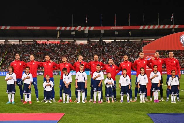 SERBIA vs ENGLAND TEAM football Serbia vs England FIFA World Cup, WM, Weltmeisterschaft, Fussball qualification match at Rajko Mitic stadium, Belgrade 09.09.2025 Foto: FOOTBALL, SERBIA, ENGLAND, FIFA WORLD CUP QUALIFICATIONS MATCH Beograd Rajko Mitic stadium Serbia Copyright: xMarkoxMetlas xMNxPressx