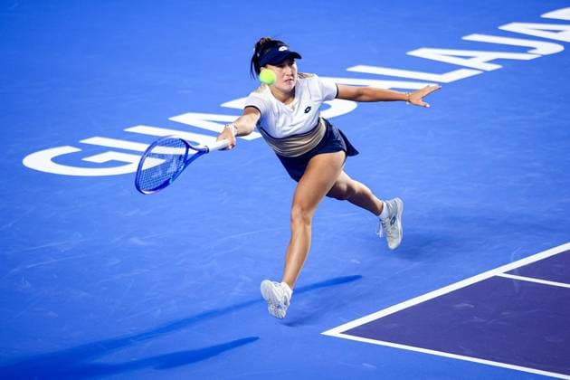 RECORD DATE NOT STATED WTA, Tennis Damen GUADALAJARA 250 OPEN WTA GUADALAJARA 250 OPEN OSORIO VS RAKHIMOVA 09092025 GUADALAJARA, JALISCO. Action photo of Kamila Rakhimova, during day 2 the WTA Guadalajara 250 Open, held at the Centro Panamericano de Tenis of Guadalajara, Jalisco, Mexico. Foto de accion de Kamila Rakhimova, durante el dia 2 del WTA Guadalajara 250 Open, celebrado en el Centro Panamericano de Tenis de Guadalajara, Jalisco, Mexico PHOTO BY IMAGENSHOP AGENCIA FOTOGRAFICA GUADALAJARA JALISCO MEXICO Copyright: xIMAGENSHOPxAGENCIAxFOTOGRAFICAx
