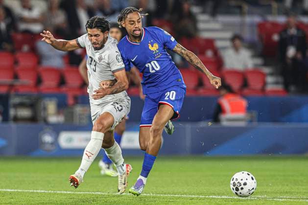 France v Iceland - FIFA World Cup, WM, Weltmeisterschaft, Fussball 2026 - European Qualifiers - Group D Sebastien Muylaert MAXPPP - Paris 09 09 2025 Bradley Barcola of France during the FIFA World Cup 2026 - European Qualifiers - Group D match between France and Iceland at Parc des Princes in Paris, France. 10 09 2025 Paris France  Copyright: xMAXPPPxSébastienxMuylaertx LTG202509109749 LTG202509109749