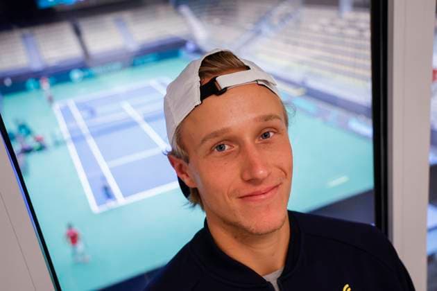 GOTHENBURG, SWEDEN 20250910 Leo Borg at the press conference, PK, Pressekonferenz ahead of Sweden-Tunisia in the Davis Cup in Partille GÖTEBORG SWEDEN x9200x
