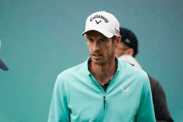 BMW PGA, Golf Herren 2025 Andy Murray former tennis Grand Slam player In action on Pro Am day at The BMW PGA, Wentworth (West) GC, Virginia Water, Surrey, England. UK 1oth September 20025 Copyright: xMarkxNewcombex