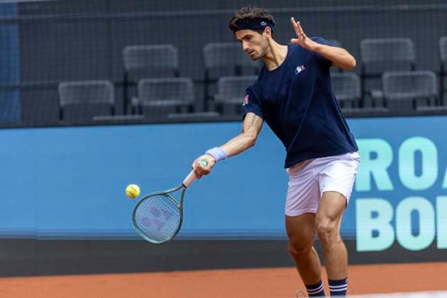Training of the French Davis Cup national team, Nationalteam Pierre-Hugues Herbert during training of the French Davis Cup national team in SD Gradski vrt in Osijek on September 10, 2025 in Croatia  DavorxJavorovic PIXSELL