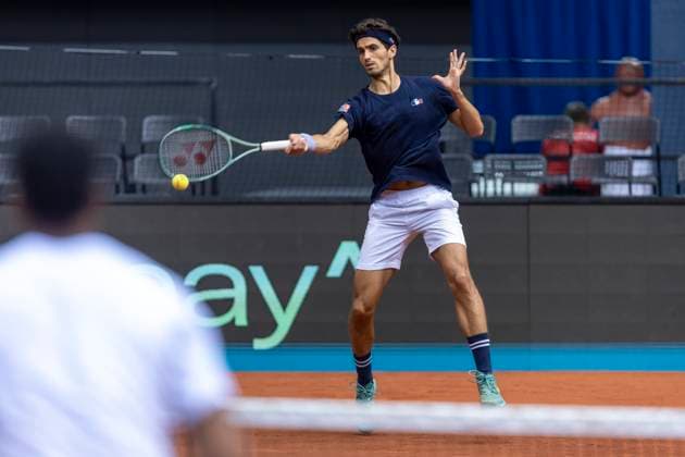 Training of the French Davis Cup national team, Nationalteam Pierre-Hugues Herbert during training of the French Davis Cup national team in SD Gradski vrt in Osijek on September 10, 2025 in Croatia  DavorxJavorovic PIXSELL
