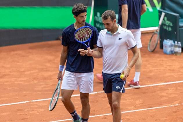 Training of the French Davis Cup national team, Nationalteam Pierre-Hugues Herbert during training of the French Davis Cup national team in SD Gradski vrt in Osijek on September 10, 2025 in Croatia  DavorxJavorovic PIXSELL